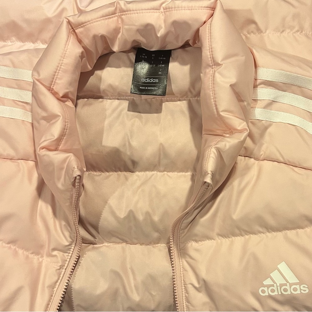 Adidas Essentials 3 Stripe Duck Down Vest Jacket - Picture 11 of 13